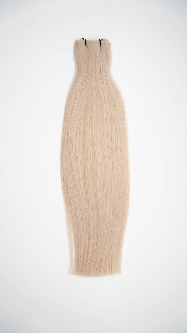weißblond unserer Weft extensions einzusetzen in tressentechnik in unserem Friseursalon in Bamberg, Extensionsspezialist